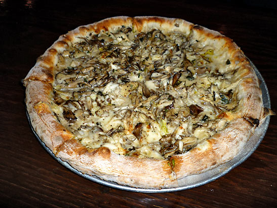 Funghi Pizza at The Privateer, Oceanside