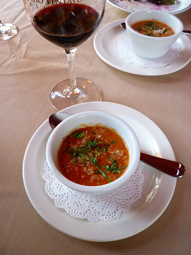 Tomato Basil Soup at La Dolce Vita, Oxnard