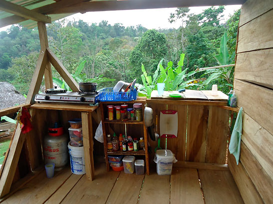 kitchen area of writer's house, Panama