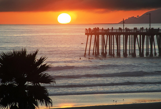 sunset view at Pismo Beach