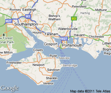 location map of Portsmouth