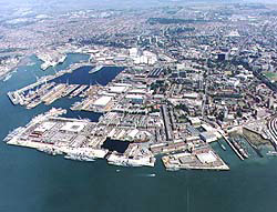 aerial view of Portsmouth Harbor