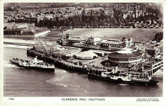 an old photo of Clarence Pier, Southsea, Portsmouth