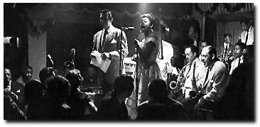 jazz performers and audience at the Birdland