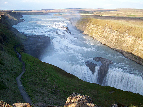 the Gullfoss, Iceland's most famous waterfall