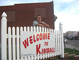 welcome sign, Kimball, Nebraska