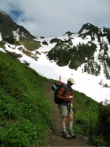 snowfield on ridgeline, North Cascades