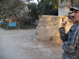 Capt. Disi giving writer a tour of Jalalabad