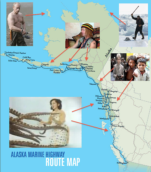 map of the Alaska Marine Highway