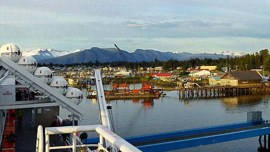 view of the port of Petersburg from the Columbia