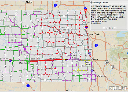 travel advisory for Dakota