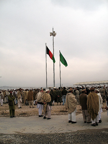 locals at a building dedication