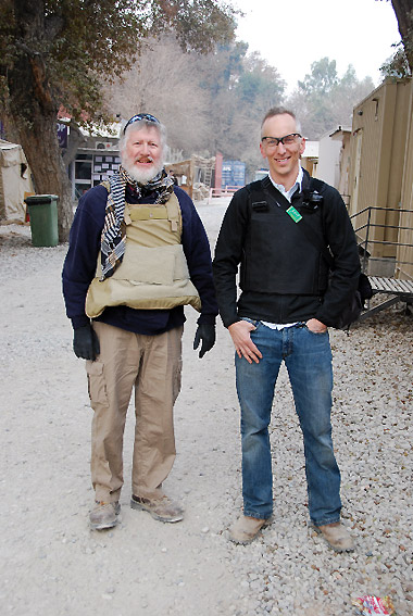 the writer with USAID's George Roemer