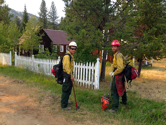 Wildland firefighters at Atlanta, Idaho