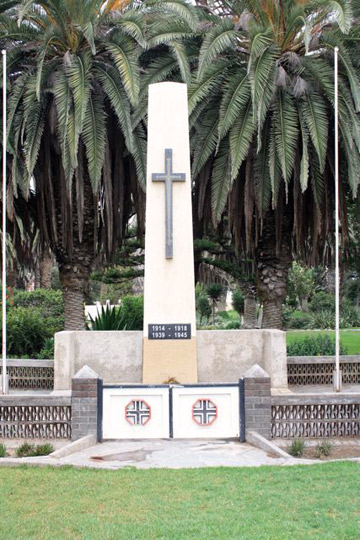 the German war memorial in Swakopmund, Namibia