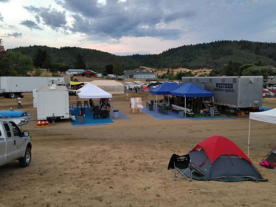 the set-up at the Riddle spike camp, Oregon