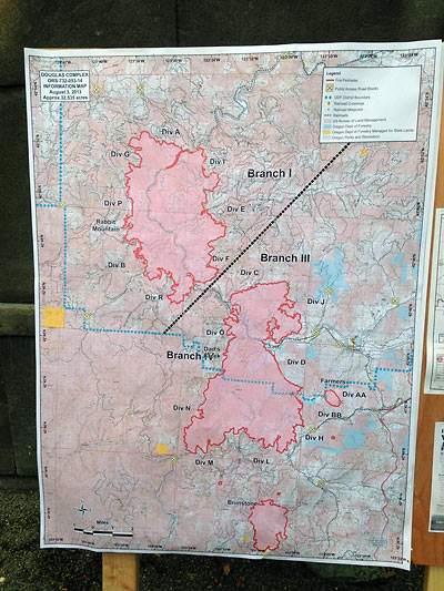 Douglas Complex fire information map