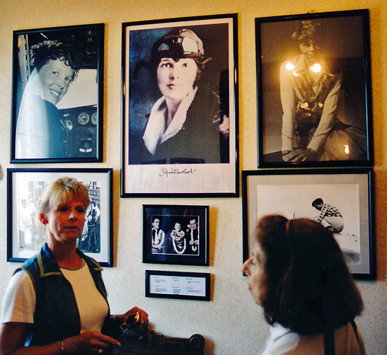 memorabilia at Amelia Earhart's home