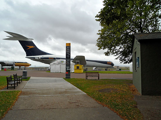 a Vickers VC10 with BOAC jet liner markings, Imerial War Museum Duxford