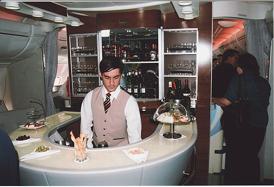 bar for First and Business Class passengers