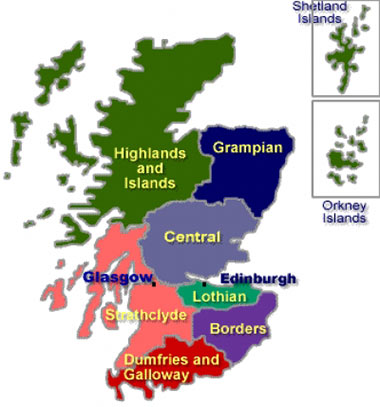 map of Scotland