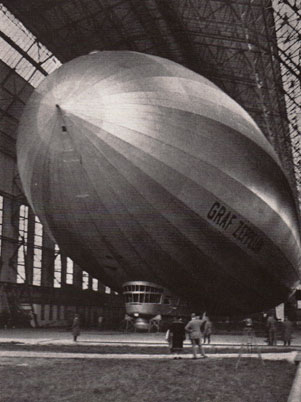 the Graf Zeppelin in its hangar