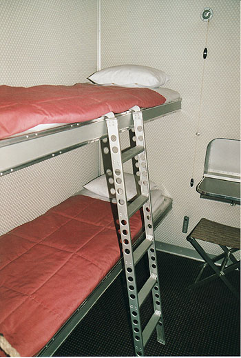 reconstructed bedroom of the Hindenburg