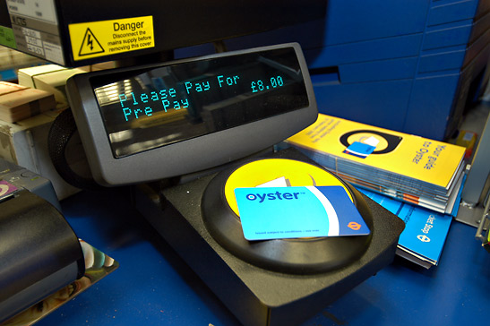 Oyster card and card reader