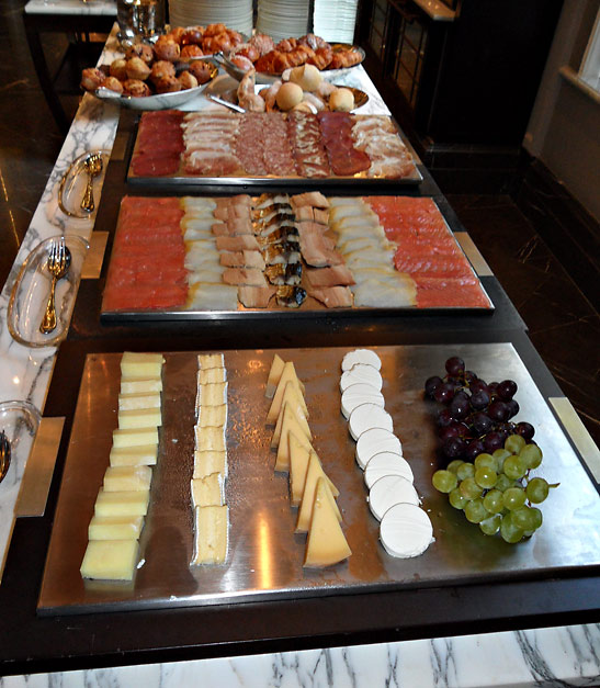 a food selection in a restaurant at The Corinthia Hotel