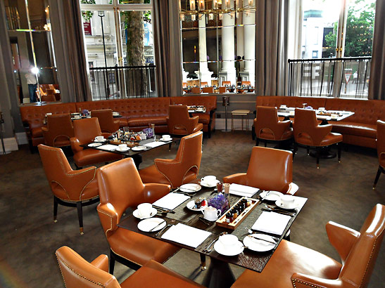 dining area inside The Corinthia Hotel