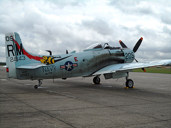 World War 2-era Grumman F8F Bearcat naval fighter plane at the Imperial War Museum Duxford