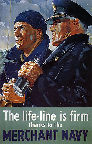 British Merchant Navy poster of World War 2