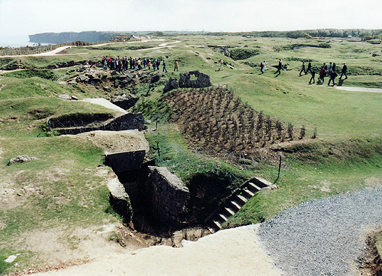 Pointe Du Hoc and French school children