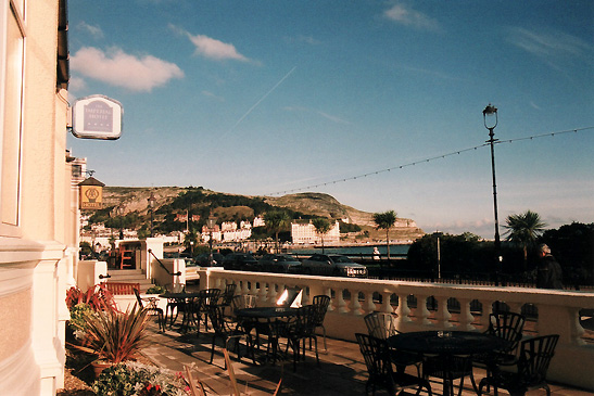 forecourt of the Imperial Hotel in Llandudno, Wales