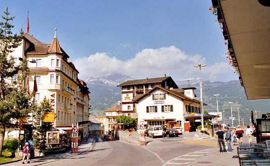 street scene in Grindlewald, Switzerland