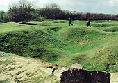 bomb craters at Pointe du Hoc