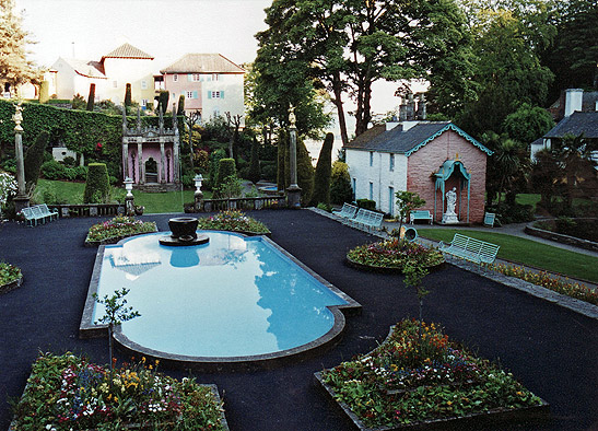 pool and garden, Port Meirion