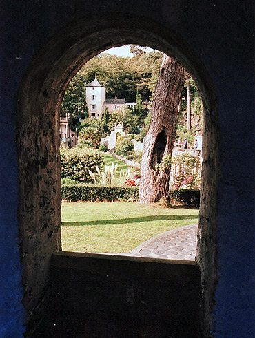 view through a window, Port Meirion