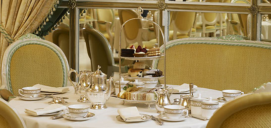 table setting at the Palm Court, The Ritz Hotel London