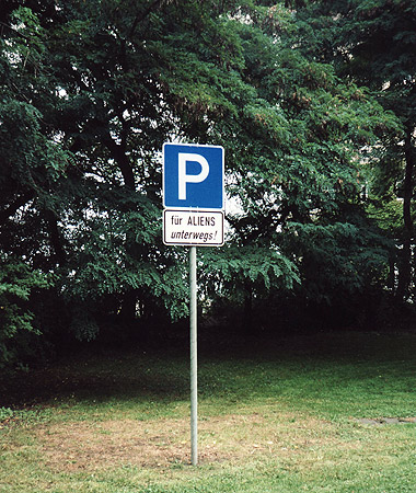sign on a lawn in Leipzig, Germany