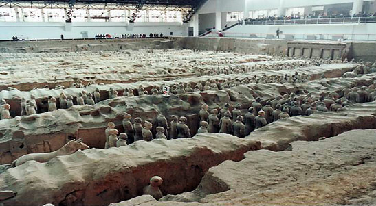 inside the building housing the Terra Cotta Waarriors