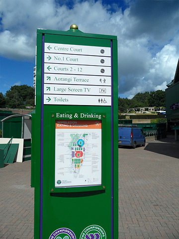 direction signboard at Wimbledon