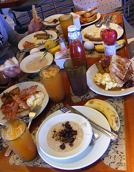 a sampling of the cuisine onboard