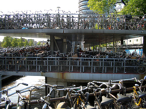 bike parking outside central station