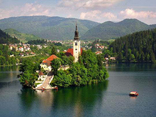Church of the Assumption on the Island, Lake Bled, Slovenia