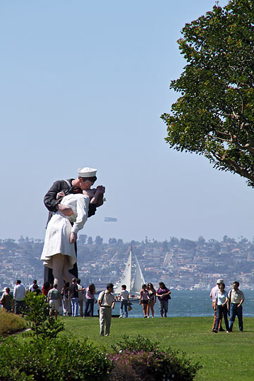 25-foot statue by J. Seward Johnson, San Diego waterfront (Embarcadero) near the USS Midway Museum