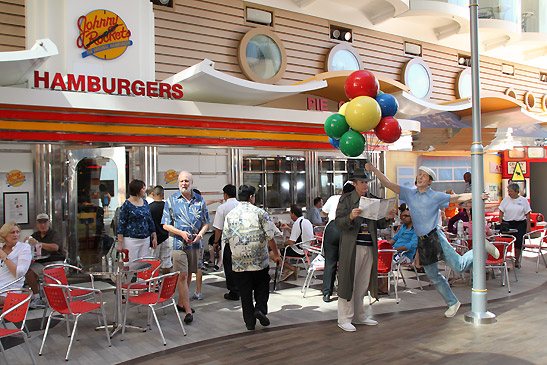 at the Johnny Rockets restaurant