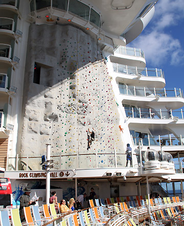 the Rock Climbing Wall at the Oasis