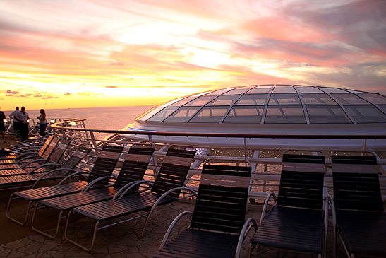 Florida sunset viewed from the Oasis of the Seas