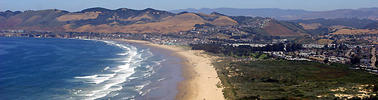 aerial view of Pismo Beach